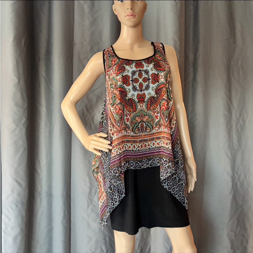 SLNY  Sleeveless Asymmetrical Tank Dress